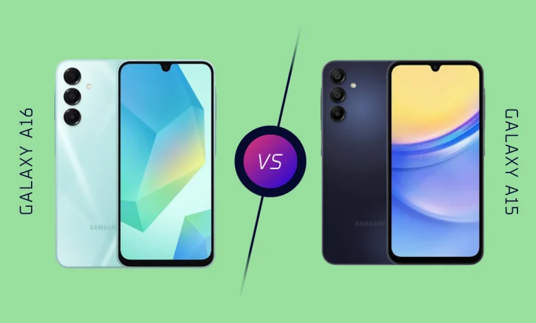 مقایسه گوشی گلکسی a15 و گلکسی a16 سامسونگ