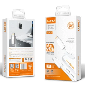 کابل شارژ USB-C به LIGHTENING الدینیو مدل LC901i