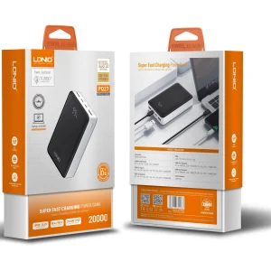 پاوربانک الدینیو مدل PQ27 ظرفیت 20000 میلی آمپر ساعت